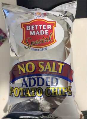 No Salt Added Potato Chips