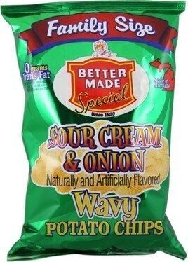 Sour Cream & Onion Wavy Potato Chips, Sour Cream & Onion