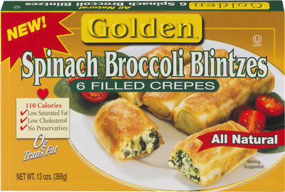 Filled Crepes Spinach Broccoli Blintzes, Spinach; Broccoli