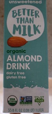 Unsweetened Organic Almond Drink, Unsweetened