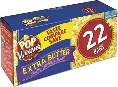 Extra Butter Flavor Microwave Popcorn, Extra Butter