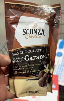 Milk Chocolate Vanilla Sea Salt Caramels, Milk Chocolate Vanilla