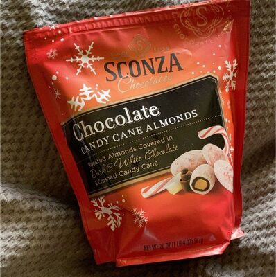 Chocolate Candy Cane Almonds, Chocolate Candy Cane