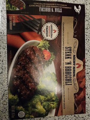 Steak 'N Broccoli Charbroiled Chopped Beef With Steak Sauce And Broccoli In Seasoned Butter Sauce, Steak 'N Broccoli