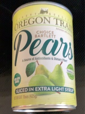 Pears Sliced In Extra Light Syrup
