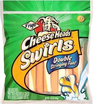 Mozzarella Low Moisture Part Skim Swirls Cheese With Added Cheddar Cheese, Mozzarella