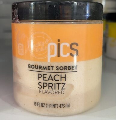 Peach Spritz Flavored Gourmet Sorbet, Peach Spritz