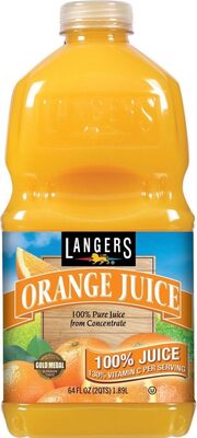 100% Pure Orange Juice From Concentrate, Orange