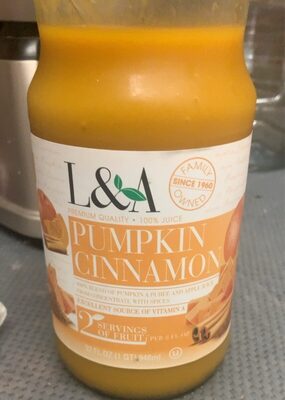 Pumpkin Cinnamon 100% Blend Of Pumpkin A Pure And Apple Juice From Concentrate With Spices, Pumpkin Cinnamon