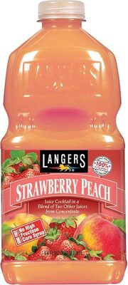 Strawberry Peach Flavored Juice Cocktail, Strawberry; Peach