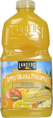 Apple Orange Pineapple 100% Pure Juice From Concentrate, Apple Orange Pineapple