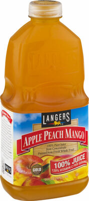 Apple Peach Mango 100% Pure Juice From Concentrate, Apple Peach Mango