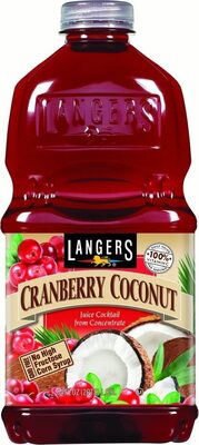 Langers, Juice Cocktail From Concentrate, Cranberry, Coconut, Cranberry, Coconut