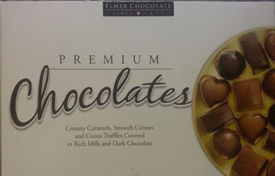 Assorted Chocolates, Chocolate Caramel, Strawberry Creme, Orange Creme, Cocoa Truffle, Caramel