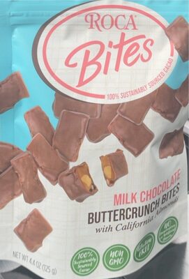 Milk Chocolate Buttercrunch Roca Bites, Milk Chocolate