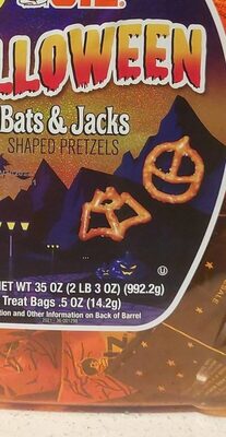 Halloween Bats & Jacks Shaped Pretzels Treat Bags