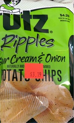 Sour Cream & Onion Ripples Potato Chips, Sour Cream & Onion
