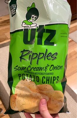 Sour Cream & Onion Flavored Ripples Potato Chips, Sour Cream & Onion