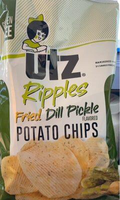 Gluten Free Fried Dill Pickle Flavored Potato Chips, Dill Pickle