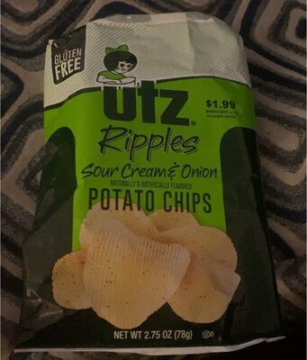 Gluten Free Sour Cream & Onion Potato Chips, Sour Cream; Onion