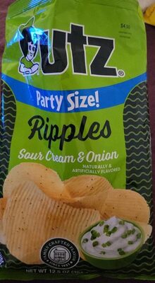 Ripples Sour Cream & Onion Potato Chips, Sour Cream; Onion