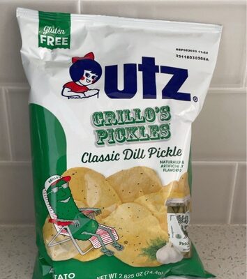 Grillo's Pickles Gluten Free Classic Dill Pickle Potato Chips, Pickles