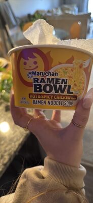 Hot & Spicy Chicken Flavor Ramen Noodle Soup Bowl, Hot & Spicy Chicken