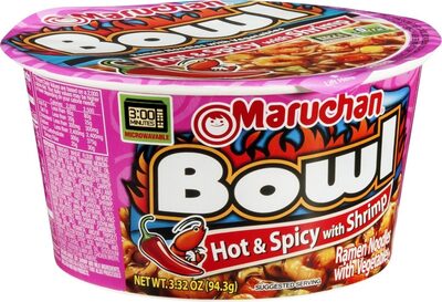 Ramen Noodles With Vegetables, Hot & Spicy With Shrimp