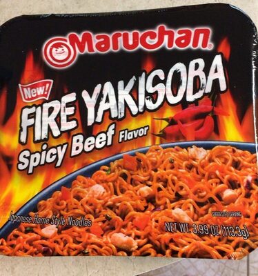 Fire Yakisoba Spicy Beef Japanese Home Style Noodles, Spicy Beef
