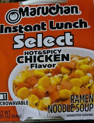 Hot & Spicy Chicken Flavor Instant Lunch Select Ramen Noodle Soup, Hot & Spicy Chicken