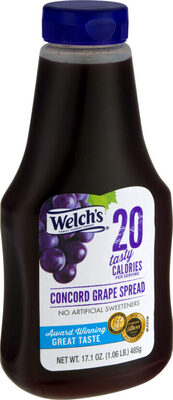 Welch's 17.1 Oz Spread - Squeeze Reduced Sugar Concord Grape Jelly