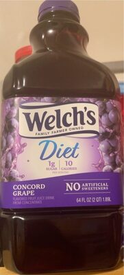 Welch's 64 Fl Oz Juice Drink Diet - Concord Grape