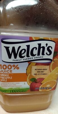 Orange Pineapple Apple Flavored Blend 100% Juice From Concentrate, Orange Pineapple Apple
