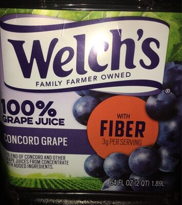 Welch's 64 Fl Oz 100% Juice W/ Fiber - Concord Grape