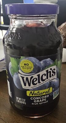Welch's 17 Oz Spread - Natural Concord Grape