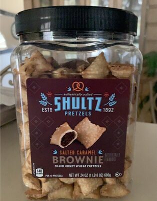 Salted Caramel Flavored Brownie Filled Honey Wheat Pretzels, Salted Caramel