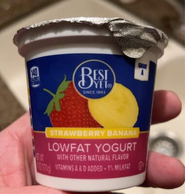 Strawberry Banana Lowfat Yogurt, Strawberry Banana