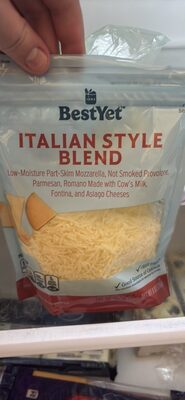 Italian Style Blend Shredded Blend Of Low-Moisture Part-Skim Mozzarrella, Provolone, Parmesan, Romano, Fontina & Asiago Finely Shredded Cheese, Italian Style Blend