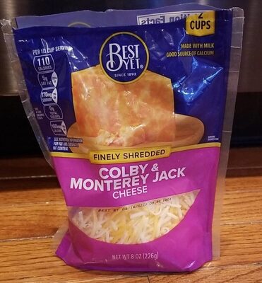 Colby & Monterey Jack Finely Shredded Cheese, Colby & Monterey Jack