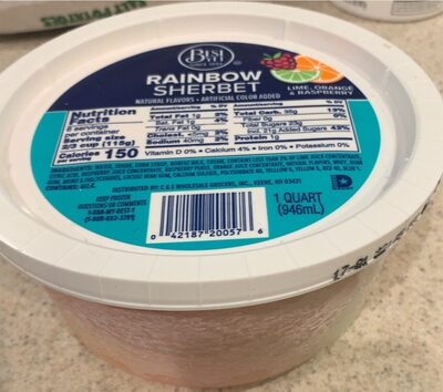 Rainbow Lime, Orange & Raspberry Sherbet, Rainbow