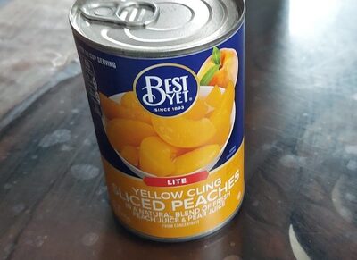 Lite Yellow Cling Sliced Peaches In Peach Juice & Pear Juice, Peach Juice & Pear Juice