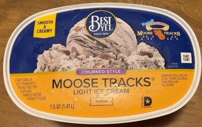 Moose Tracks Light Ice Cream, Moose Tracks