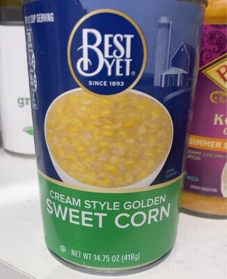 Cream Style Golden Sweet Corn, Cream Style Golden Sweet
