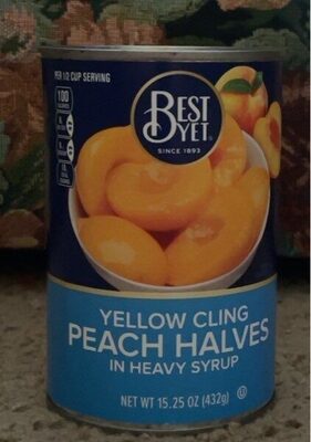 Yellow Cling Peach Halves In Heavy Syrup, Heavy Syrup