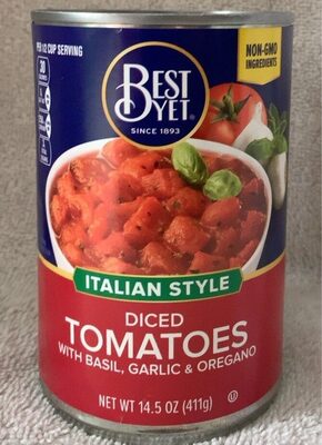 Italian Style Diced Tomatoes With Basil, Garlic & Oregano, Italian Style
