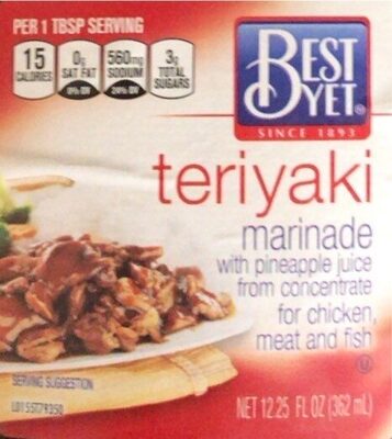Best Yet, Teriyaki Marinade