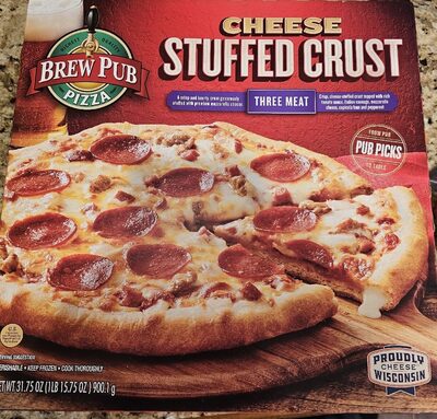 Three Meat Cheese Stuffed Crust Pizza, Three Meat