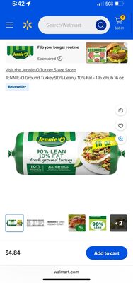 90% Lean | 10% Fat Ground Turkey