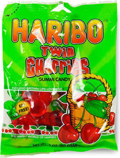 Haribo, Gummy Candy, Twin Cherries, Twin Cherries