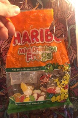 Strawberry Lemon Orange Raspberry Mini Rainbow Frogs Gummi Candy, Strawberry Lemon Orange Raspberry